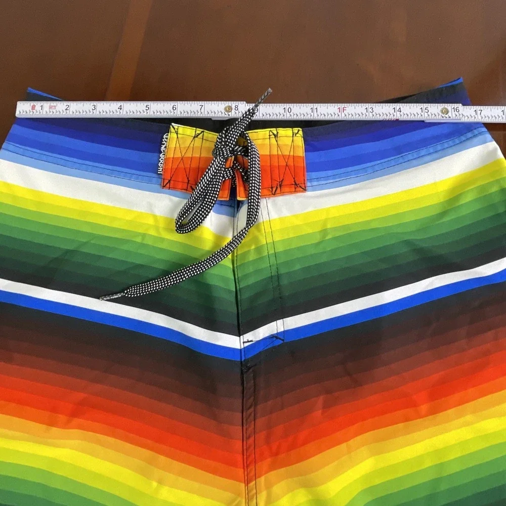 MENS OCEAN CURRENT 4-WAY STRETCH SWIM BOARD SHORTS SIZE 32